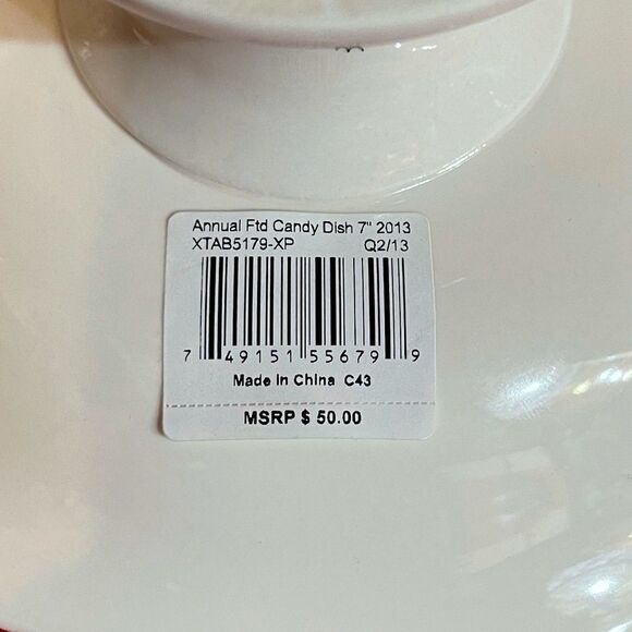 Spode Christmas Tree Annual Footed Candy Dish 2013 NWT - Picture 8 of 13